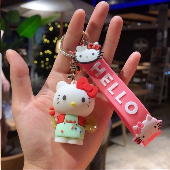 Hello Kitty Accessories Hello Kitty Painter Artist Keychain